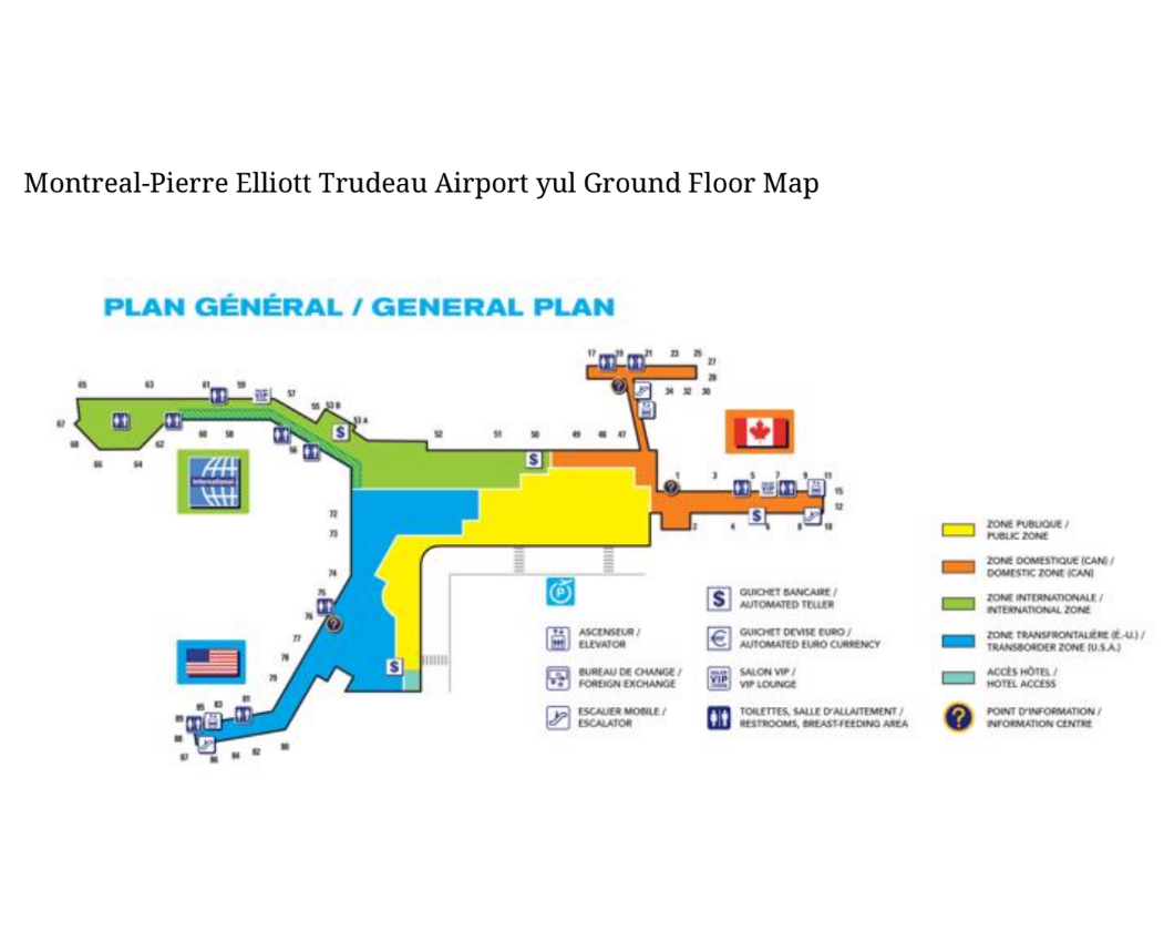 Montreal Airport Map 1 